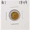 Image 1 : 1849 $1 Liberty Head Gold Dollar Coin