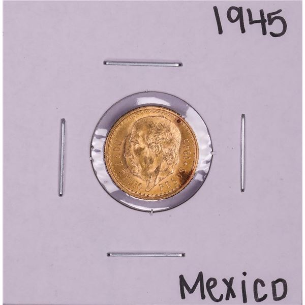 1945 Mexico Dos Y Medio Pesos Gold Coin