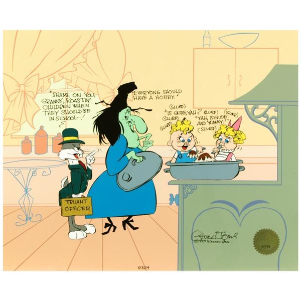 Chuck Jones (1912-2002)  Bugs And Witch Hazel Truant Officer  Limited Edition Sericel