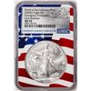 Image 1 : 2020(S) $1 American Silver Eagle Coin NGC MS70 Early Releases Mint Flag Core