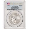 Image 1 : 2017 $100 Platinum American Eagle Coin PCGS MS70 FDOI 20th Anniversary