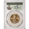 Image 1 : 2021 Type 1 $25 American Gold Eagle Coin PCGS MS70 FDOI Cleveland Signature