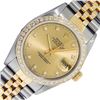 Image 1 : Rolex Mens Two Tone Champagne Diamond Datejust Wristwatch