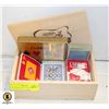 Image 1 : VINTAGE PLAYING CARDS IN WOODEN BOX