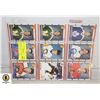 Image 1 : SHEET OF 9 1990 – 91 SCORE NHL ROOKIE CARDS.