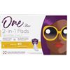 Image 1 : NEW ONE BY POISE 2-IN-1 PADS - 22 ULTRA THIN PADS