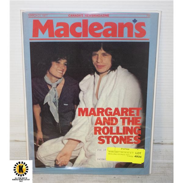 MARGARET TRUDEAU & THE ROLLING STONES 1977