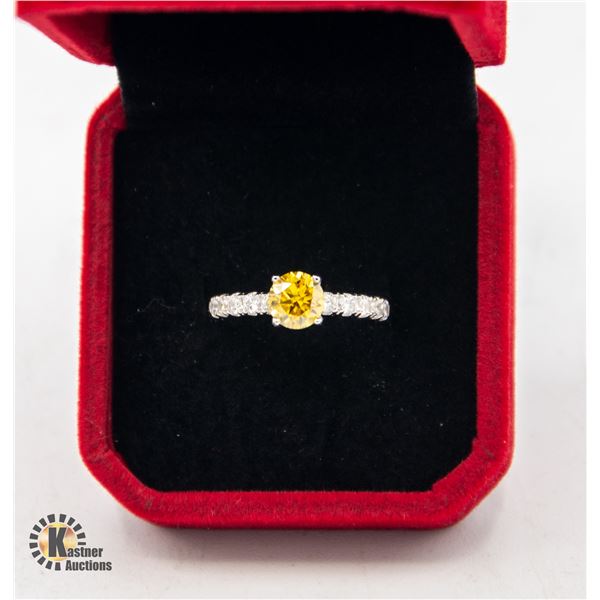 #691-GRA CERTIFIED MOISSANITE YELLOW COLOR