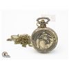 Image 1 : #702-NEW BRONZE TONE POCKET WATCH WITH