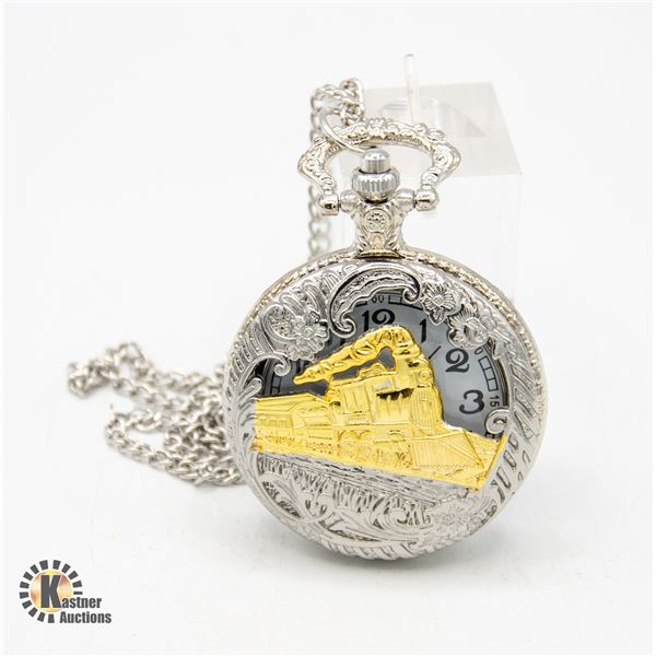 #703-NEW TWO TONE POCKET WATCH