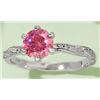 Image 2 : 1 CT GRA CERTIFIED PINK MOISSANITE 925 STERLING SILVER
