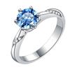 Image 1 : 1 CT GRA CERTIFIED BLUE MOISSANITE 925 ST. SILVER
