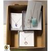 3 STERLING .925 NECKLACES, HEART NECKLACE