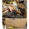 Image 1 : LARGE BOX OF WOODEN HANGERS