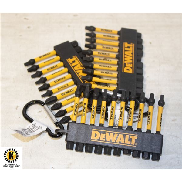 3 PACKS OF DEWALT SCREWDRIVER BITS