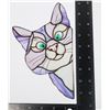 NEW SASSY PURPLE CAT WINDOW DECAL