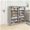 Image 1 : NEW XG12 FABRIC PORTABLE SHOE RACK - 6 TIERS X 2