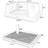 Image 2 : NEW KUNFORT 2 IN 1 DOG LITTER BOX, BLACK/WHITE