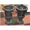 2 PEDESTAL STYLE PLANTER POTS