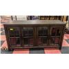 SOLID WOOD BROWN/GLASS WOOD BUFFET CURIO