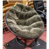 Image 1 : PAPASAN CHAIR WITH SOFT BROWN CUSHION