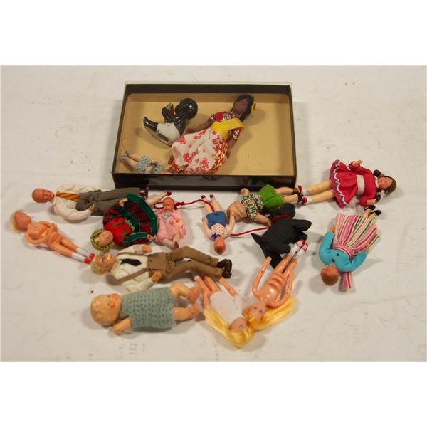 LOT ASSORTED VINTAGE MINIATURE DOLLS