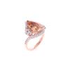 Image 8 : Freeform Morganite Diamond & !4k Rose Gold Ring