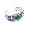 Image 2 : Amazing C. 1990's Navajo Inlaid Bracelet