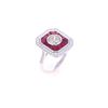 Image 8 : 3.00ct Ruby VS2 Diamond & 18k White Gold Ring