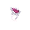 Image 8 : GIA Certified Ruby VS2 Diamond & Platinum Ring