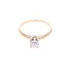 Image 1 : Elegant Diamond & 14k Yellow Gold Solitaire Ring