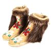 Image 2 : First Nations Beaded Hide & Beaver Moccasins