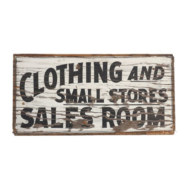  Clothing & Small Store Sales Room  Wood Sign