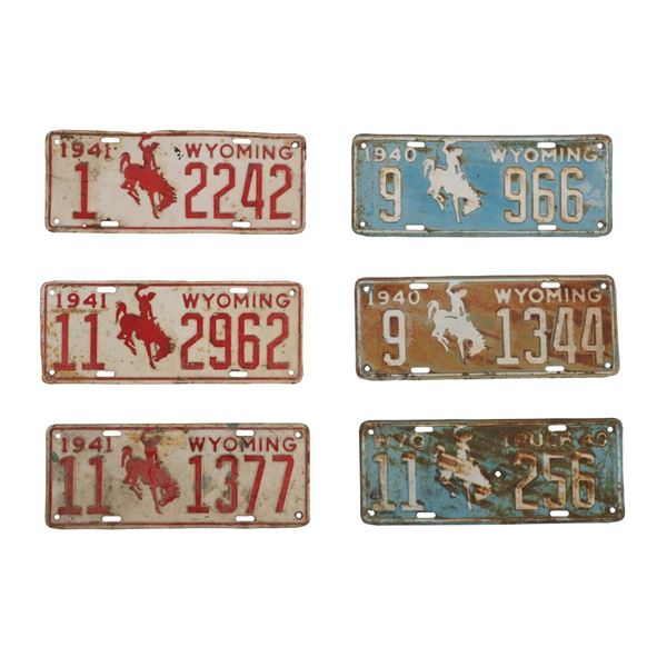 Wyoming State Car & Truck License Plate Collection