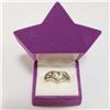 Image 2 : SILVER CUBIC ZIRCONIA  RING (~SIZE 5)