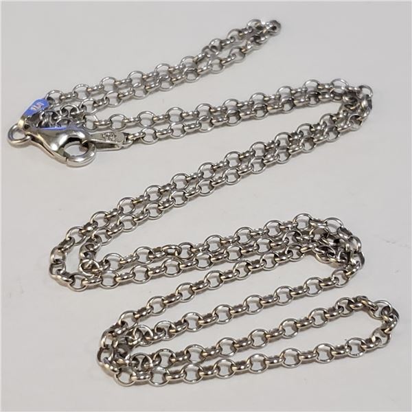 SILVER  NECKLACE (~LENGTH 20INCHES) (~WEIGHT 3.52G)