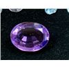 Image 5 : MIXED GEMSTONES, INCLUDING: OVAL AMETHYST, PAIR OF ALMANDINE GARNET, 6 OVAL BLUE TOPAZLAB GROWN