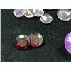 Image 6 : MIXED GEMSTONES, INCLUDING: OVAL AMETHYST, PAIR OF ALMANDINE GARNET, 6 OVAL BLUE TOPAZLAB GROWN