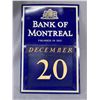 Image 1 : Vintage Metal Bank Of Montreal Calendar. Approx. 12" x 18 1/2"