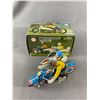 Image 1 : Tin Motorcycle w/Side Car In Original Box