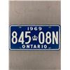 Image 1 : Very Nice 1969 Ontario License Plate