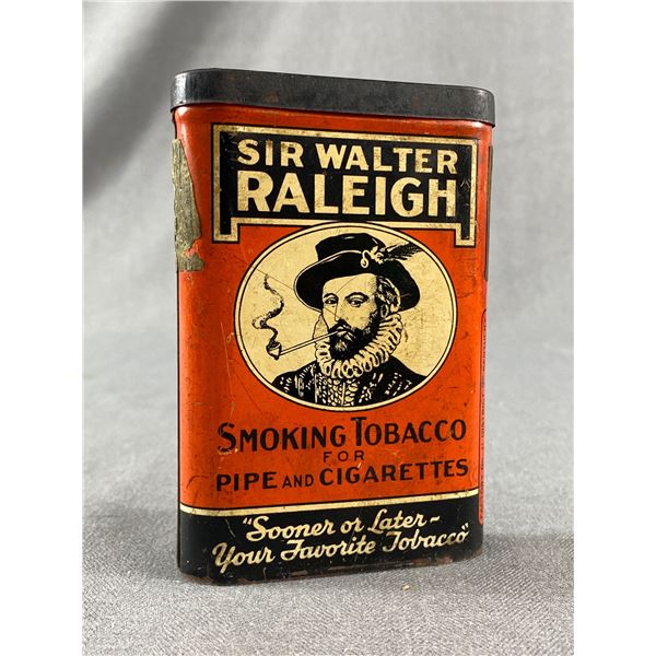 1940's Sir Walter Raleigh Tobacco Pocket Tin