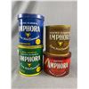 Image 1 : Very Nice Collection Of 4 Vintage Amphora Pipe Tobacco Cans