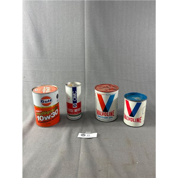 4 Pcs. Vintage Valvoline, OMC & Gulf