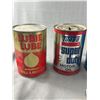 Image 2 : 5 Pc's Vintage Cans, Texaco Paint, Turbo, Ford, Lubie Lube & Quaker State