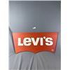 Image 1 : Original Levi's Jeans Wood Sign. Approx. 34" x 18" NO SHIPPING