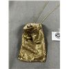 Image 2 : Unique Club Monaco Gold Metal Mesh Purse Necklace