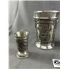 Image 3 : German Metal Cups & Shot Glasses w/Historical Scenery