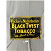Rare 1920's Era Black Twist Tobacco, PEI Canada, Tin Tracker Sign, Made By Canadian Advertising Co. 