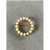 Image 2 : Gold Tone Screw On Earrings w/Pearls & Gold Tone Pearl Brooch